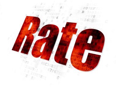 Currency concept: Rate on Digital background