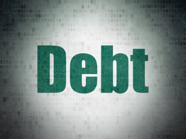 Currency concept: Debt on Digital Paper background