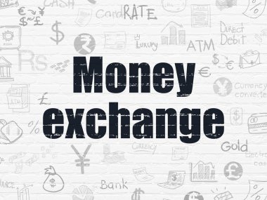 Para birimi kavramı: para Borsası'nda duvar arka plan