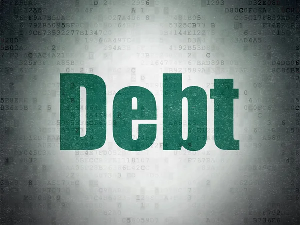 Currency concept: Debt on Digital Paper background — Stock fotografie
