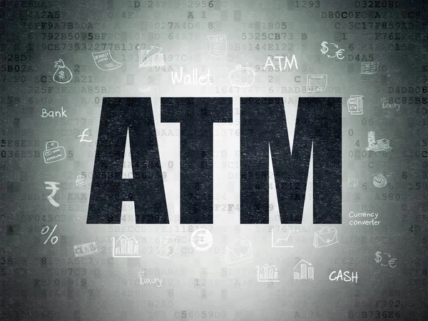 Currency concept: ATM on Digital Paper background — Stock fotografie