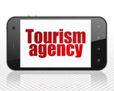 Travel concept: Smartphone with Tourism Agency on display