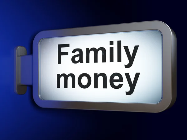 Money concept: Family Money on billboard background — Stockfoto