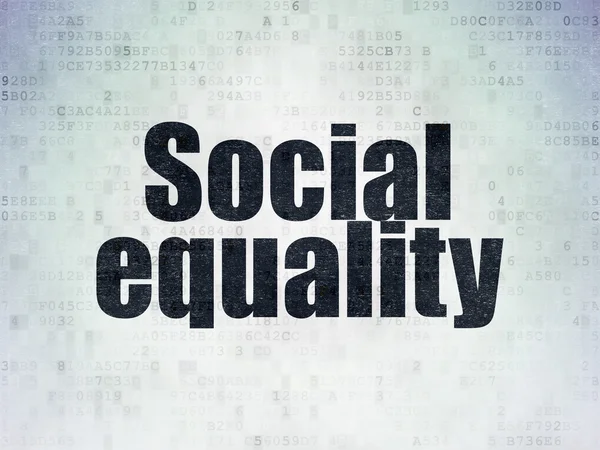 Politikkonzept: Soziale Gleichheit auf digitalem Papier — Stockfoto