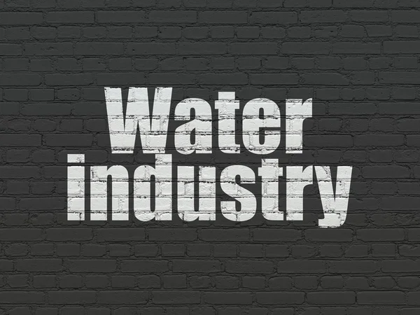 Manufacuring concept: waterindustrie op muur achtergrond — Stockfoto