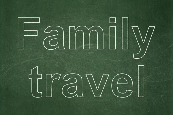 Travel concept: Family Travel on chalkboard background — Stock Photo, Image