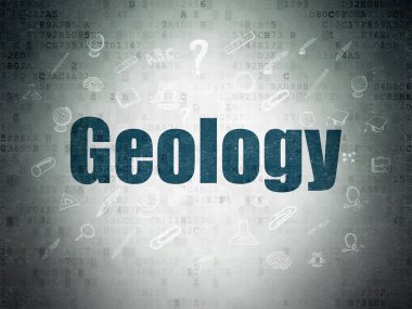 Studying concept: Geology on Digital Paper background