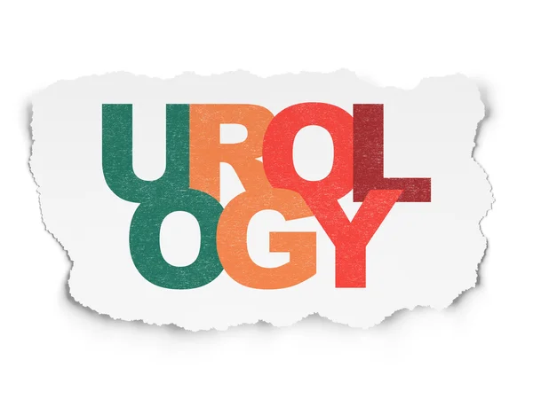Conceito de medicina: Urologia no fundo do papel rasgado — Fotografia de Stock
