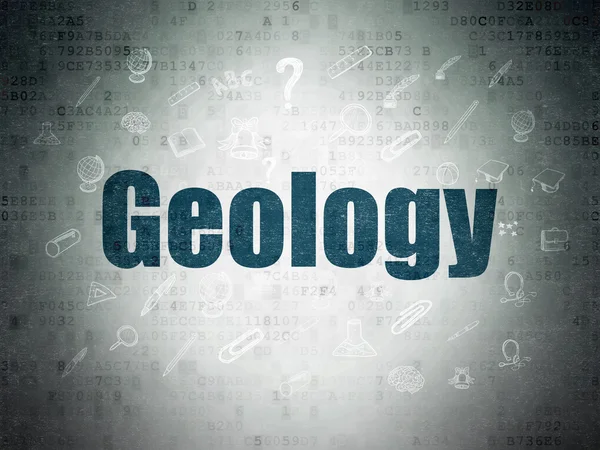 Studying concept: Geology on Digital Paper background — Stok fotoğraf