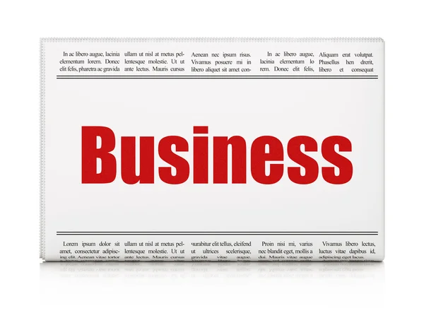 Finance concept: newspaper headline Business — Stok fotoğraf
