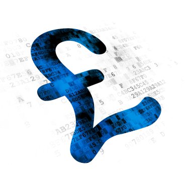 Para birimi kavramı: Lirası dijital arka plan üzerinde