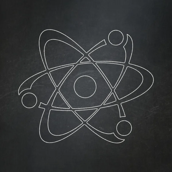 Science concept: Molecule on chalkboard background — Stock Fotó