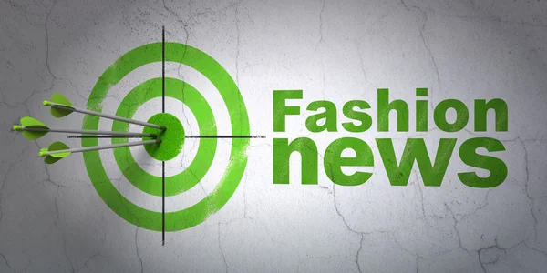 News concept: target e Fashion News sullo sfondo del muro — Foto Stock