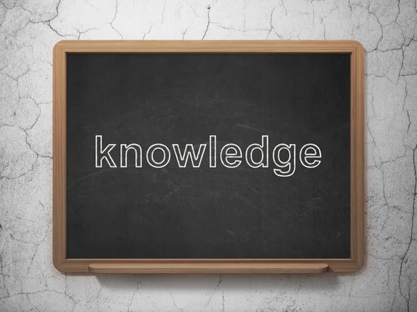 Learning concept: Knowledge on chalkboard background — 图库照片