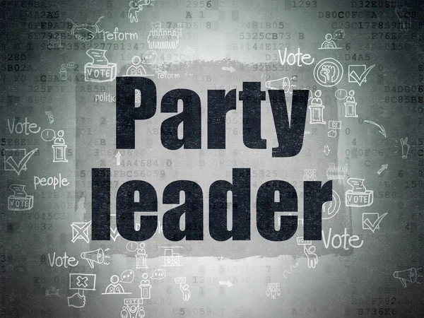 Conceito político: Líder do partido no contexto do Livro Digital — Fotografia de Stock