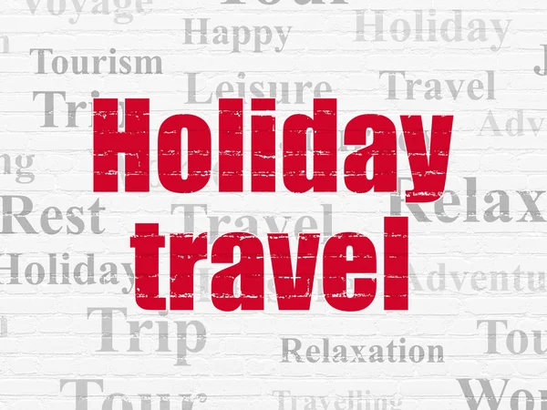 Conceito de viagem: Holiday Travel no fundo da parede — Fotografia de Stock