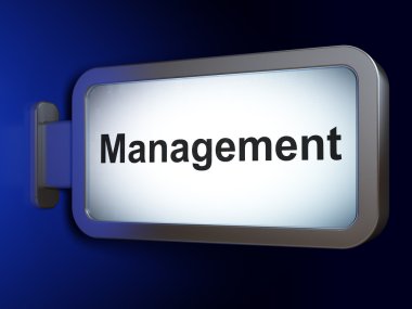Finance concept: Management on billboard background