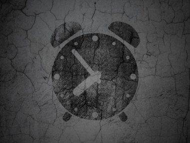 zaman kavramı: grunge duvar arka planda çalar saat