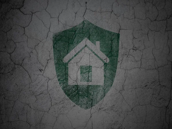 Finance concept: Shield on grunge wall background — Stock Photo, Image