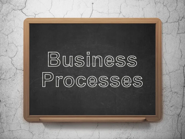 Business concept: Business Processes on chalkboard background — Stock Photo, Image