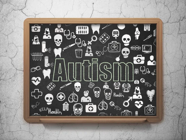 Medicine concept: Autism on School Board background