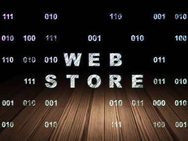 Web geliştirme kavramı: Web deposunun grunge karanlık odada