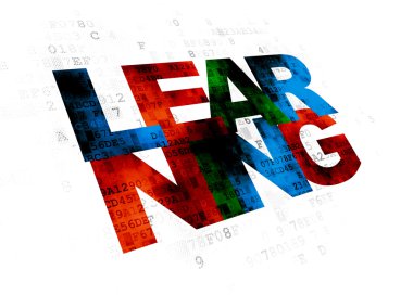 Kavram öğrenme: dijital arka plan üzerinde öğrenme