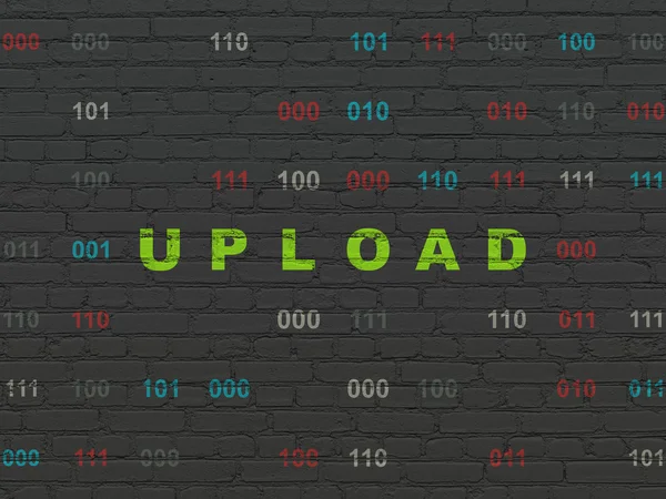 Web design concept: Upload na tle ściany — Zdjęcie stockowe