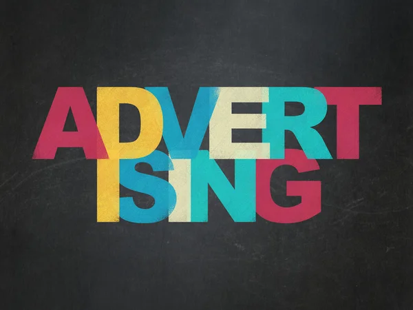 Marketing concept: Advertising on School Board background — Zdjęcie stockowe