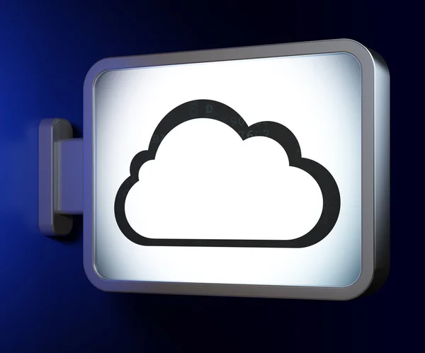 Cloud computing concept: Cloud on billboard background — Stock Photo, Image
