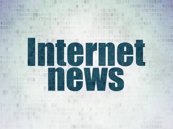 Concetto di notizie: Internet News sul background della carta digitale — Foto Stock