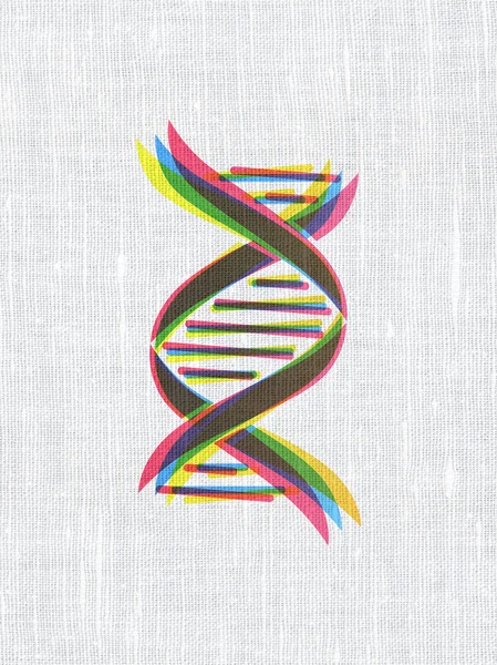 Science concept: DNA on fabric texture background — ストック写真