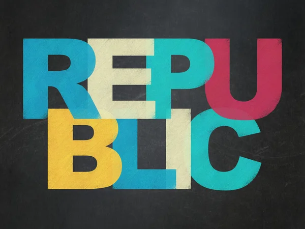 Politics concept: Republic on School Board background — Stockfoto