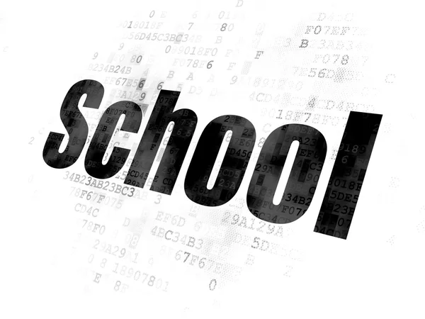 Leren concept: School op digitale achtergrond — Stockfoto