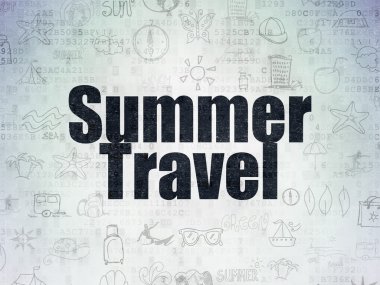 Travel concept: Summer Travel on Digital Paper background