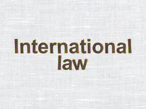 Politics concept: International Law on fabric texture background — Stock Fotó