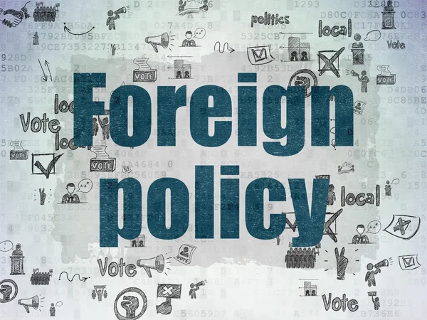 Politics concept: Foreign Policy on Digital Paper background — Stok fotoğraf