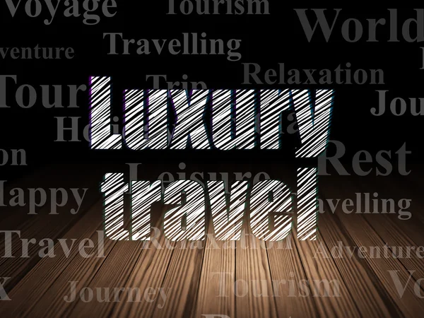 Tourismuskonzept: Luxusreisen im Grunge Dark Room — Stockfoto