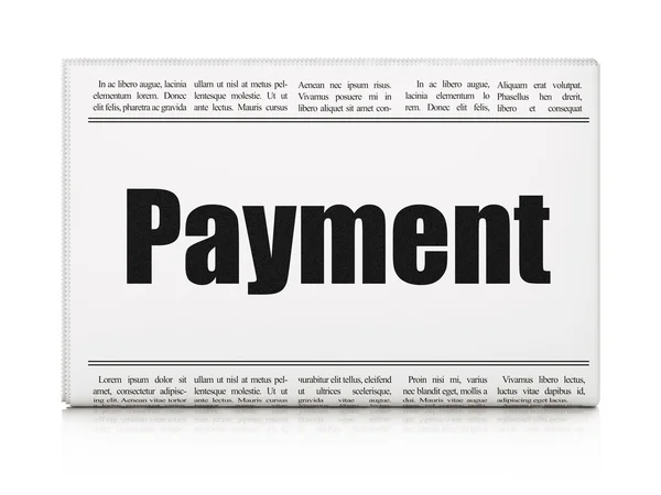 Money concept: newspaper headline Payment — Zdjęcie stockowe