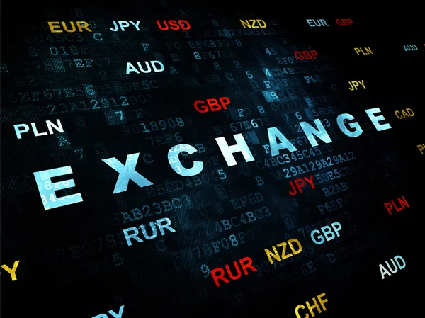 Currency concept: Exchange on Digital background — Stock Photo, Image