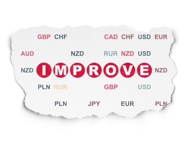 Ekonomi kavramı: yırtık kağıt arka plan üzerinde geliştirmek