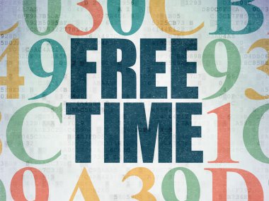 Time concept: Free Time on Digital Paper background