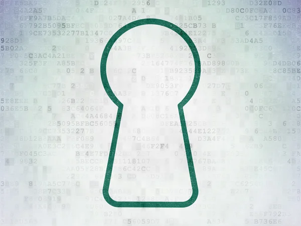 Protection concept: Keyhole on Digital Paper background — Stock Fotó