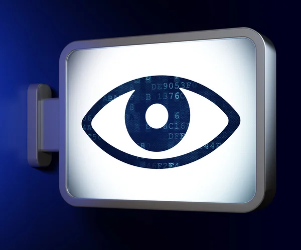 Protection concept: Eye on billboard background — Stock Photo, Image