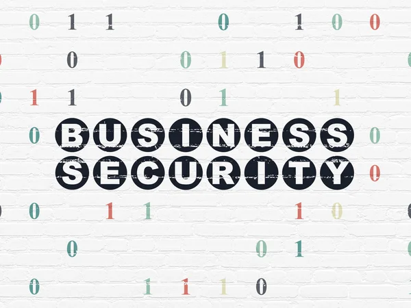 Safety concept: Business Security on wall background