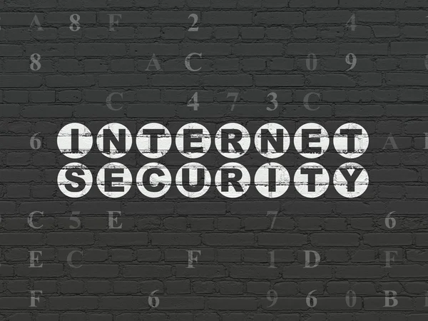 Concept de sécurité : Internet Security sur fond de mur — Photo