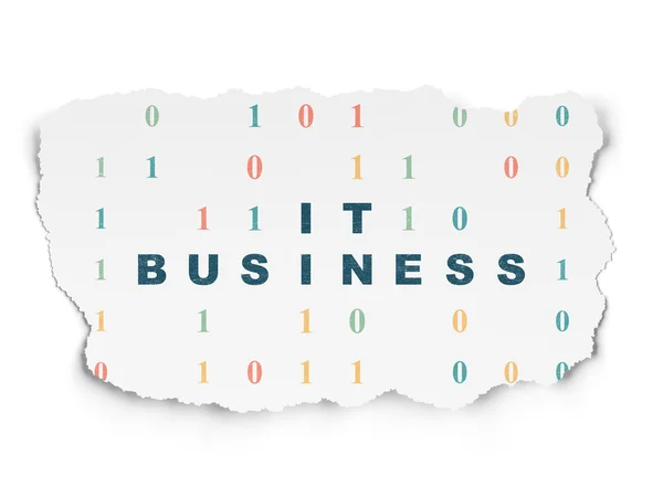 Finance concept: IT Business on Torn Paper background — Φωτογραφία Αρχείου