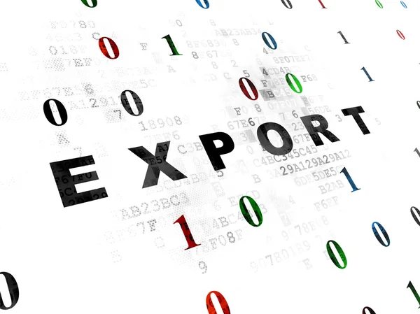 Conceito de negócio: Exportação em fundo digital — Fotografia de Stock