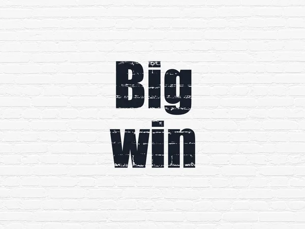 Concept d'entreprise : Big Win sur fond de mur — Photo