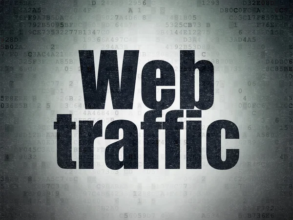 Concetto di Web design: traffico Web su sfondo Digital Paper — Foto Stock